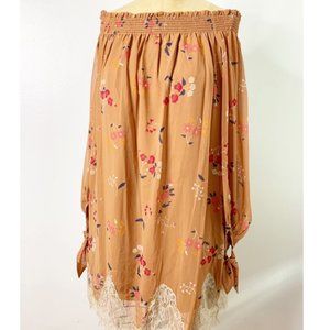 Womens Peasant Dress With Lace